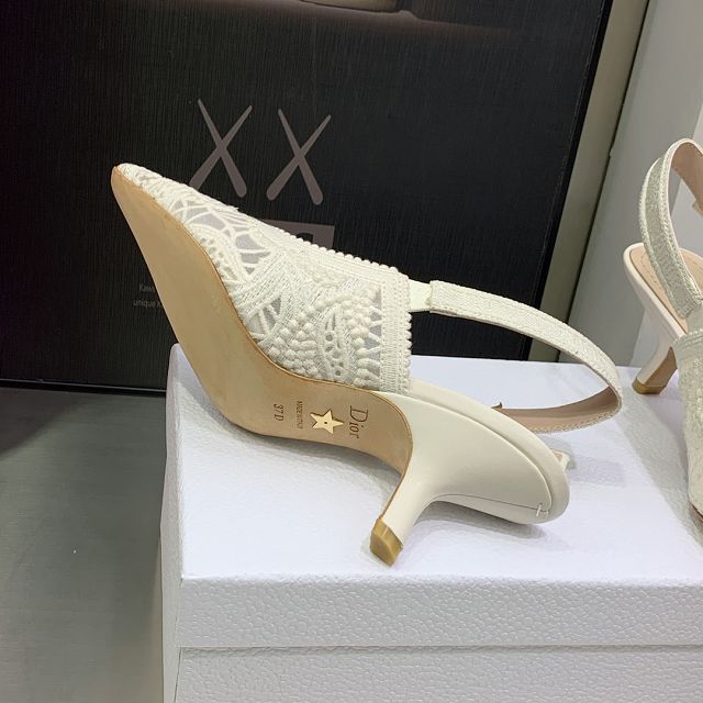 Dior orignal cotton pump DS0232 white