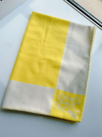 Hermes original cashmere blanket HB079 yellow