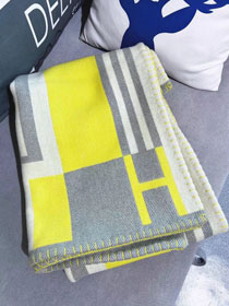 Hermes original wool ithaque blanket HB080 yellow
