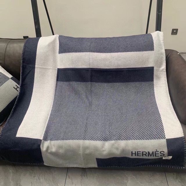 Hermes original wool riviera blanket HB081 grey