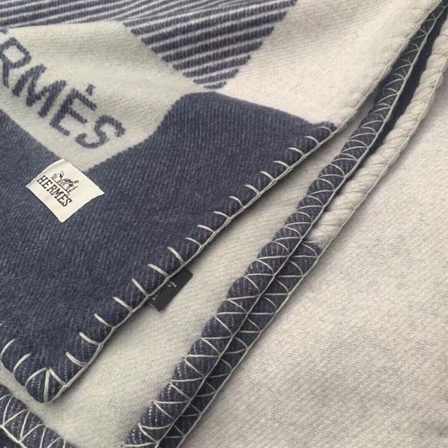 Hermes original wool riviera blanket HB081 grey