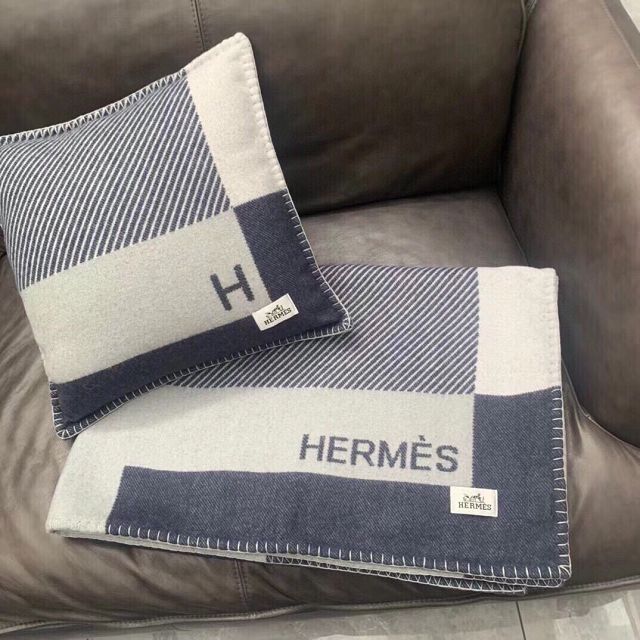 Hermes original wool riviera blanket HB081 grey