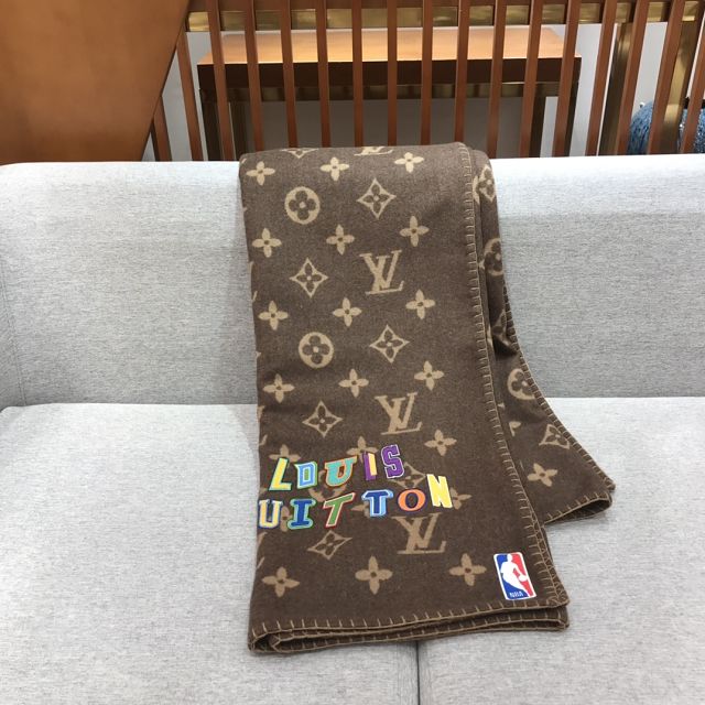 Louis vuitton original wool blanket LVB073 coffee