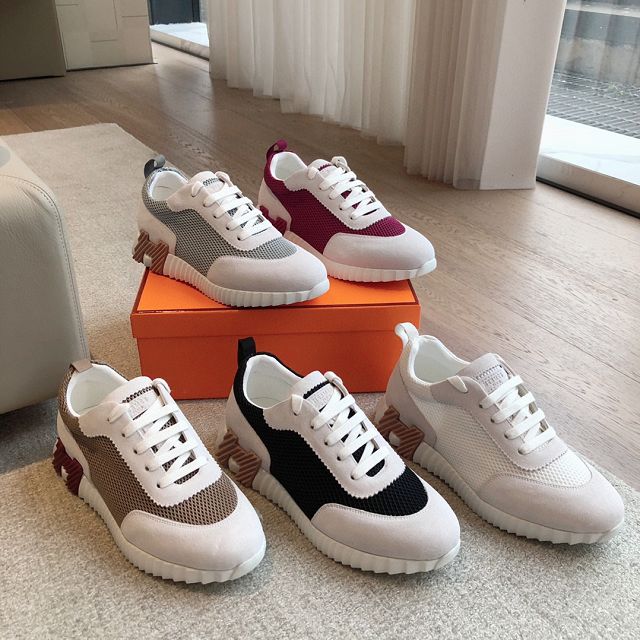 Hermes knit&suede bouncing sneaker HS0124