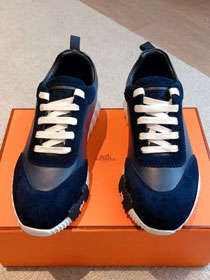 Hermes calfskin&suede bouncing sneaker HS0140