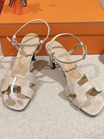 Hermes suede heden 80mm sandal HS0136