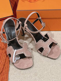 Hermes suede heden 80mm sandal HS0137