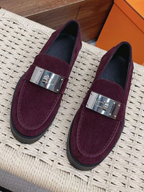 Hermes suede hot loafer HS0138