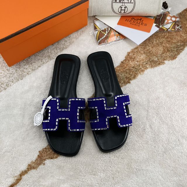 Hermes suede oran sandal HS0143