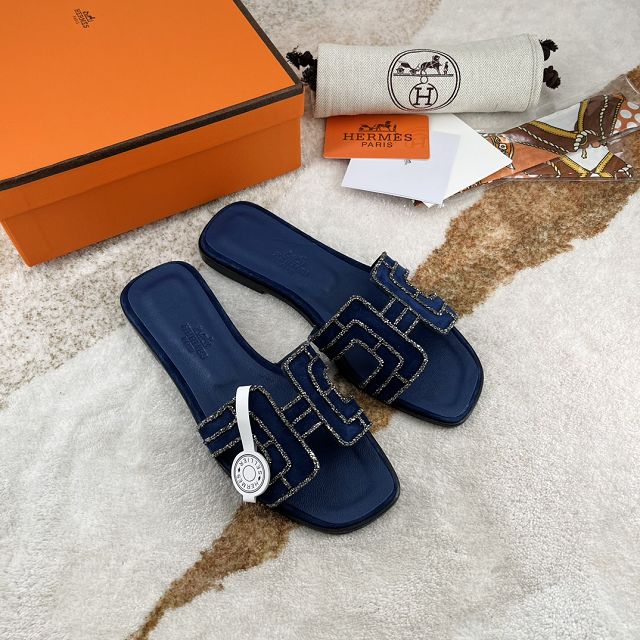 Hermes suede oran sandal HS0143