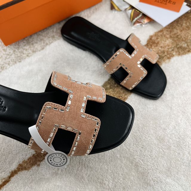 Hermes suede oran sandal HS0143