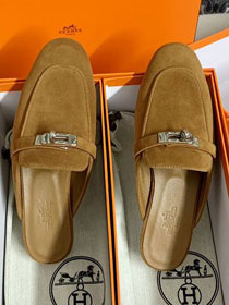 Hermes suede oz mule HS0129