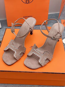 Hermes suede heden 80mm sandal HS0151