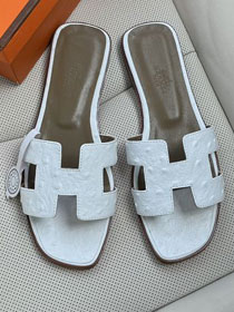 Hermes ostrich calfskin oran sandal HS0155