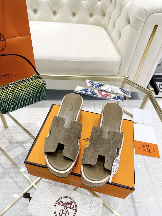Hermes suede eze 70mm sandal HS0181