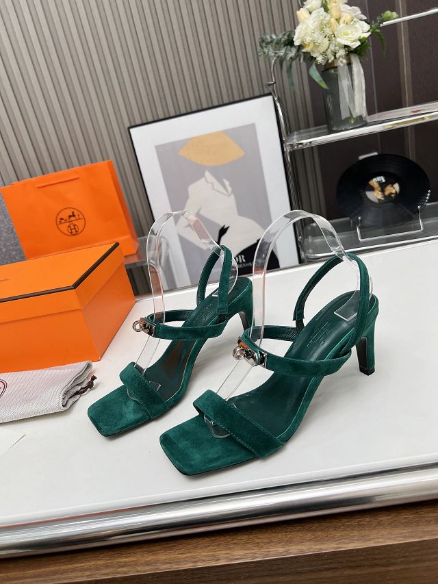 Hermes suede glamour 75mm sandal HS0161