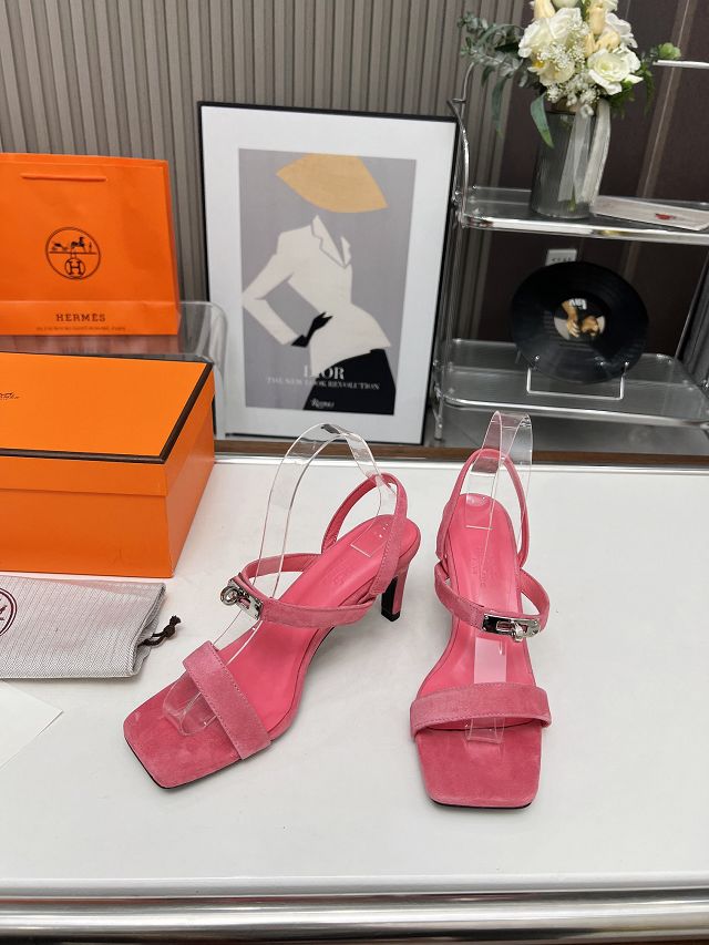 Hermes suede glamour 75mm sandal HS0161