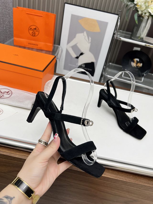 Hermes suede glamour 75mm sandal HS0161