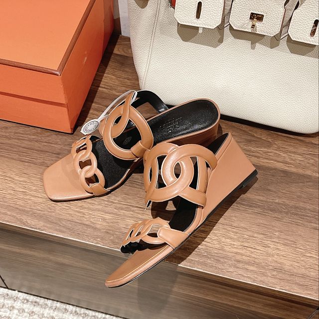 Hermes calfskin extra 70mm sandal HS0192	