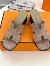 Hermes suede helia 60mm sandal HS0197