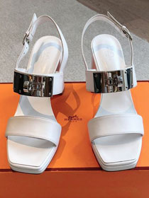 Hermes calfskin Ilona 90mm sandal HS0257