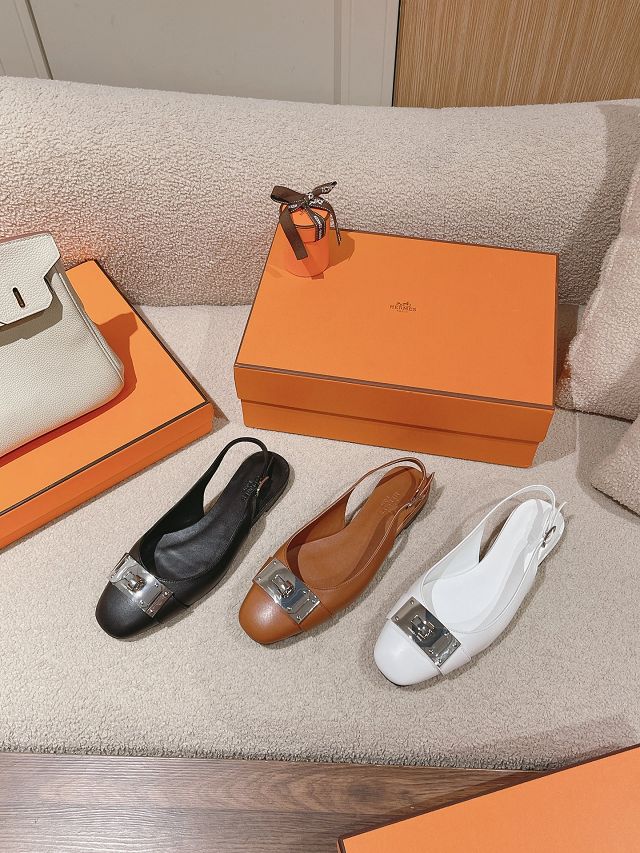 Hermes calfskin innocente slingback HS0227