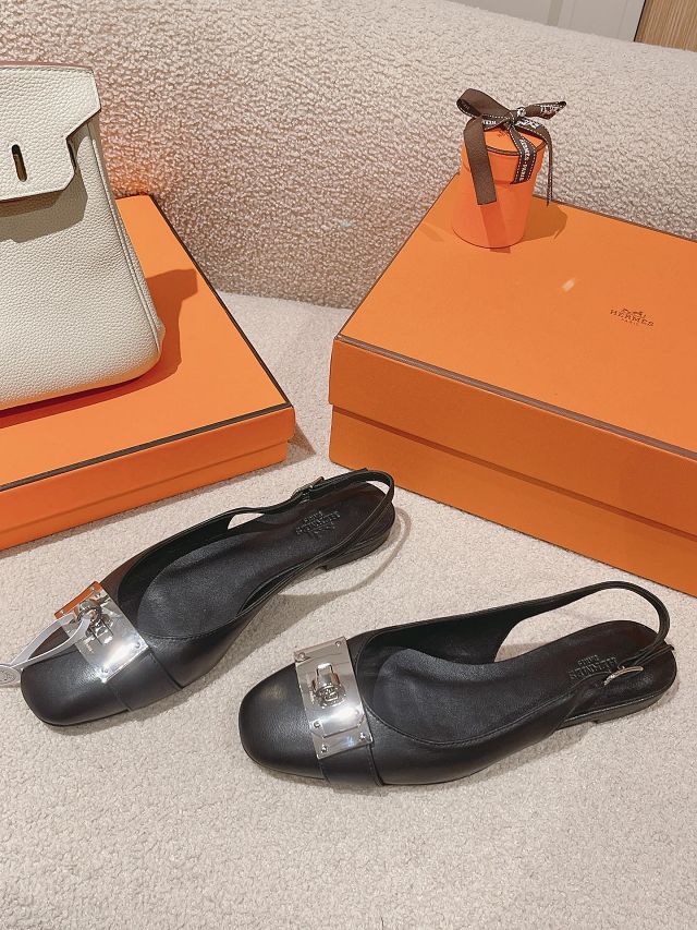Hermes calfskin innocente slingback HS0227