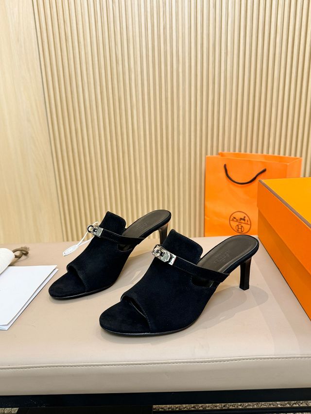 Hermes suede 80mm sandal HS0262