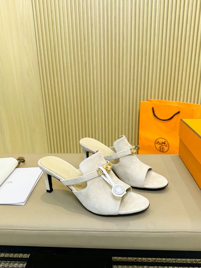 Hermes suede 80mm sandal HS0262
