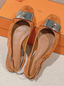 Hermes suede innocente slingback HS0228