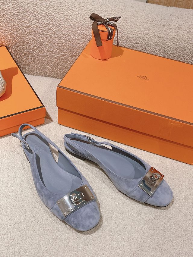 Hermes suede innocente slingback HS0228