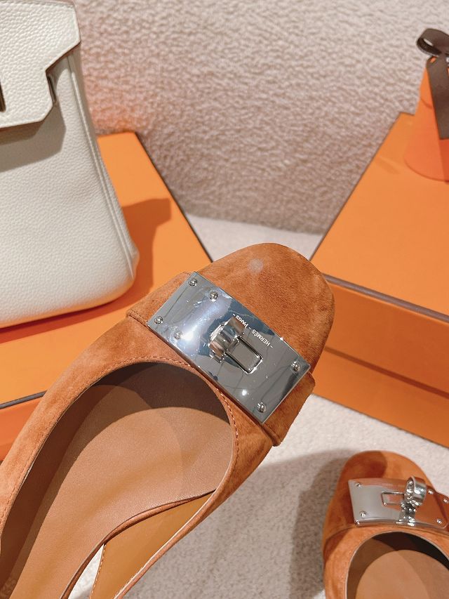 Hermes suede innocente slingback HS0228