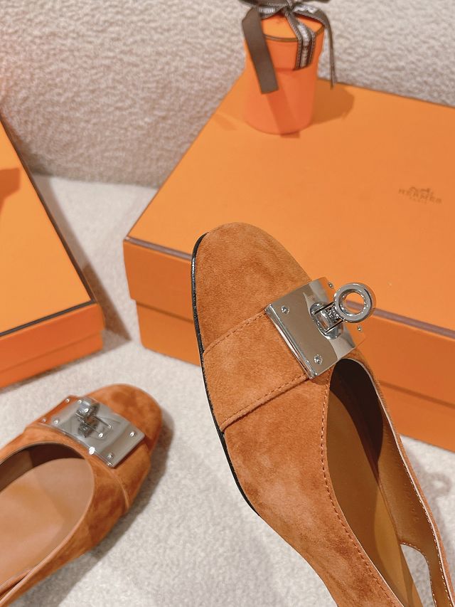 Hermes suede innocente slingback HS0228