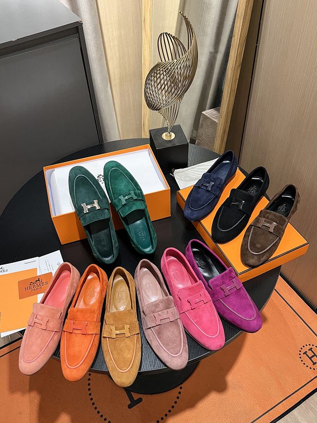 Hermes suede paris loafer HS0230