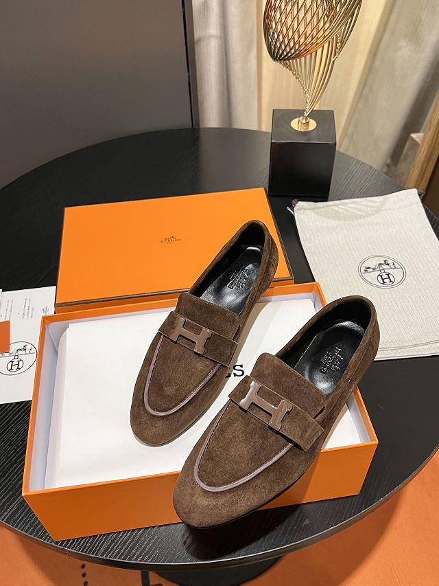Hermes suede paris loafer HS0230