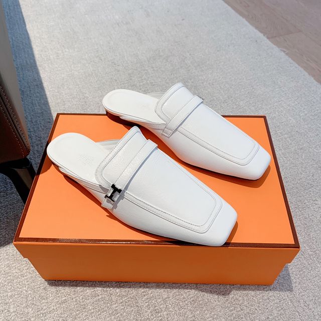 Hermes calfskin groupie mule HS0224	