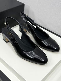 CC original aged calfskin 50mm slingbacks CH0043