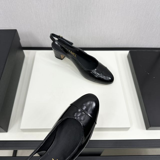 CC original aged calfskin 50mm slingbacks CH0043