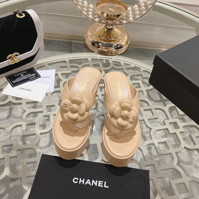 CC original lambskin 75mm mules CH0037