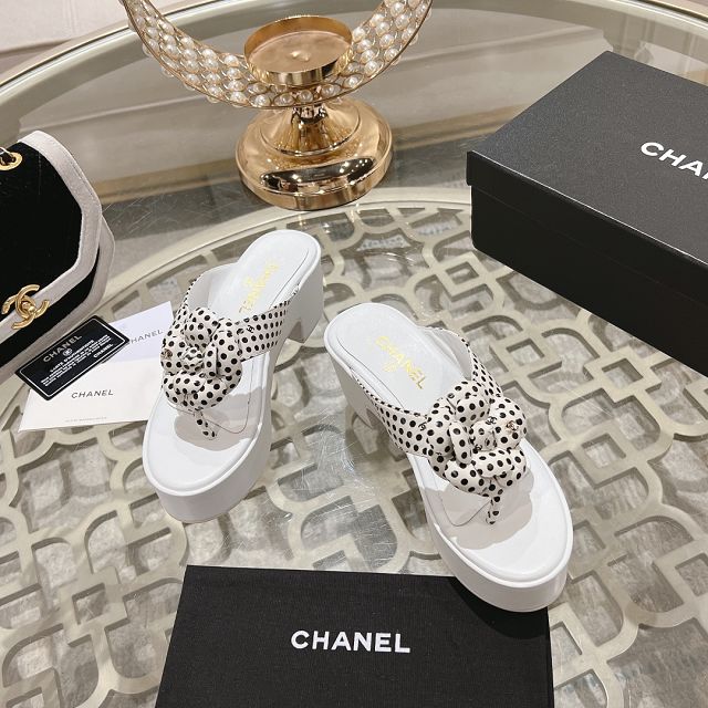 CC original lambskin 75mm mules CH0037