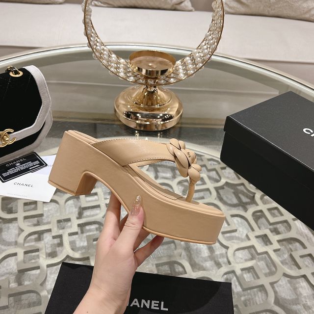 CC original lambskin 75mm mules CH0037