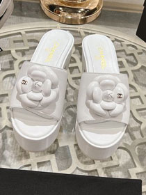 CC original lambskin 75mm mules CH0038