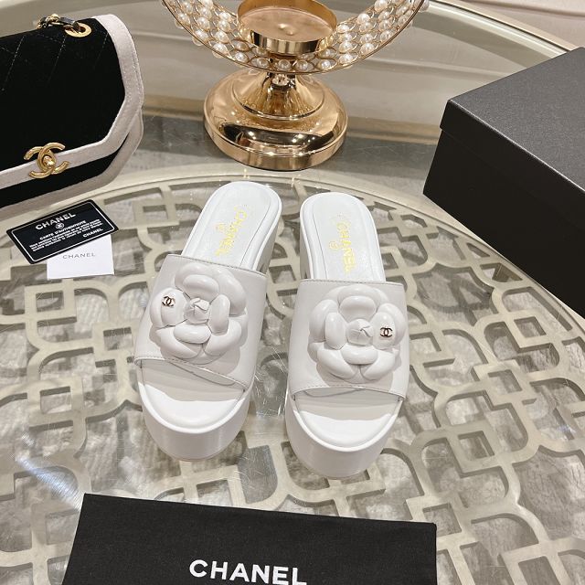 CC original lambskin 75mm mules CH0038