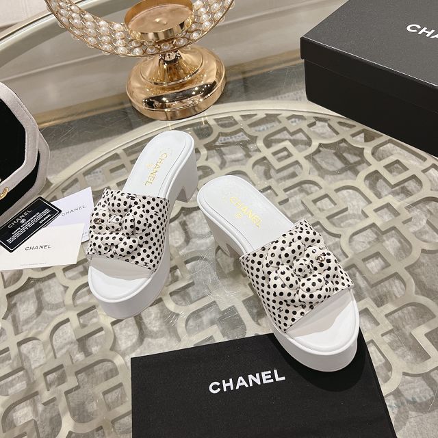 CC original lambskin 75mm mules CH0038
