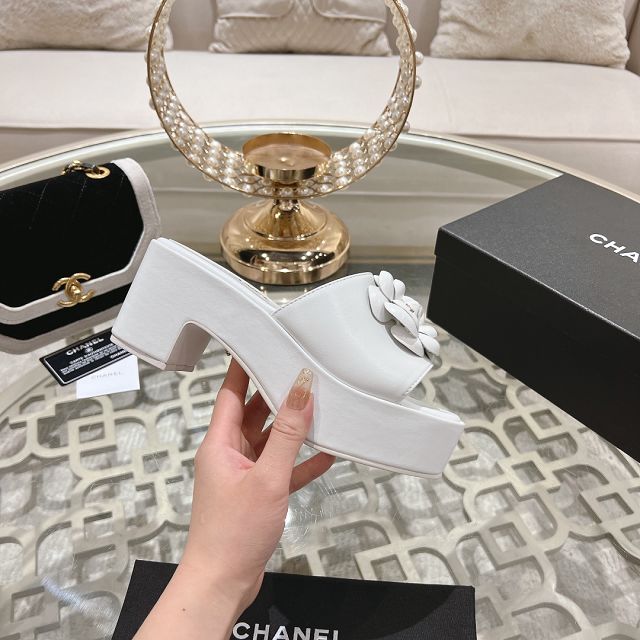CC original lambskin 75mm mules CH0038