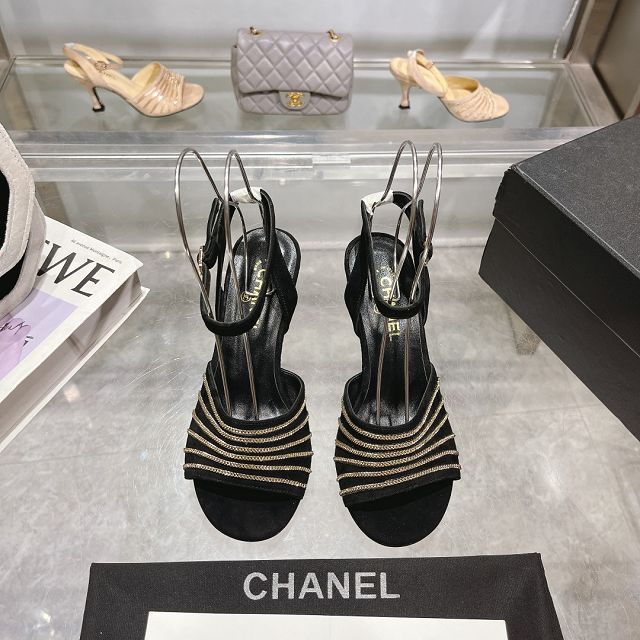 CC original suede calfskin 75mm sandals CH0025