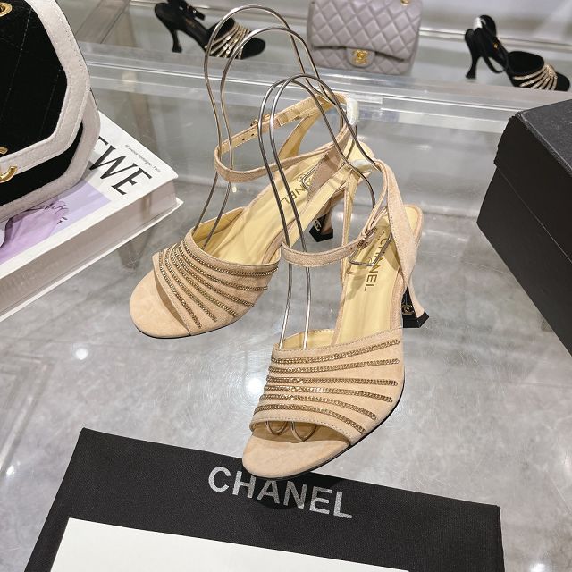 CC original suede calfskin 75mm sandals CH0025