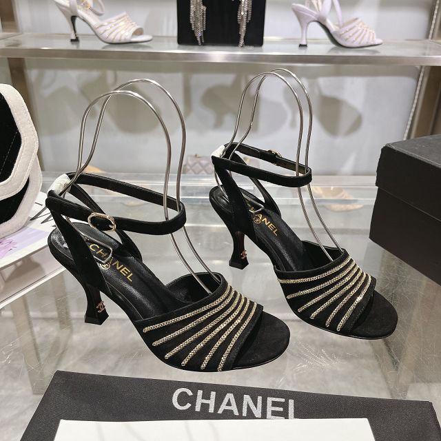 CC original suede calfskin 75mm sandals CH0025