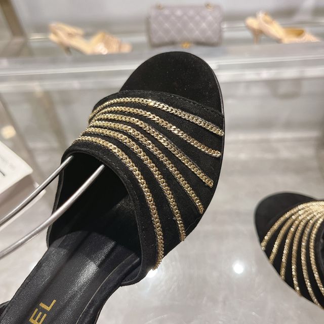 CC original suede calfskin 75mm sandals CH0025