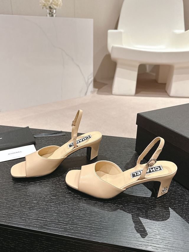 CC lambskin 55mm sandals CH0064